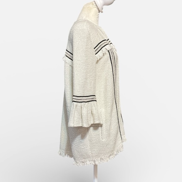 Jack by BB Dakota Fringe Open Front Cardigan Size Small - Picture 4 of 10